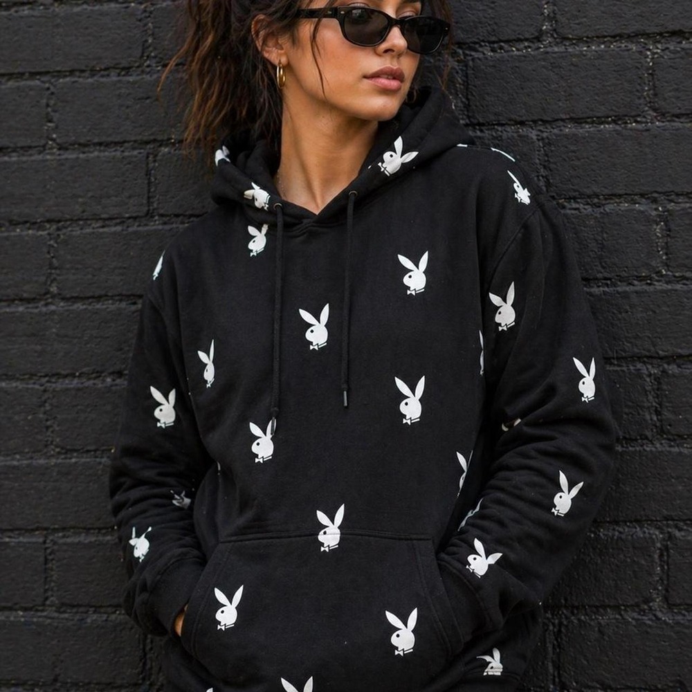 Missguided x Playboy black hoodie